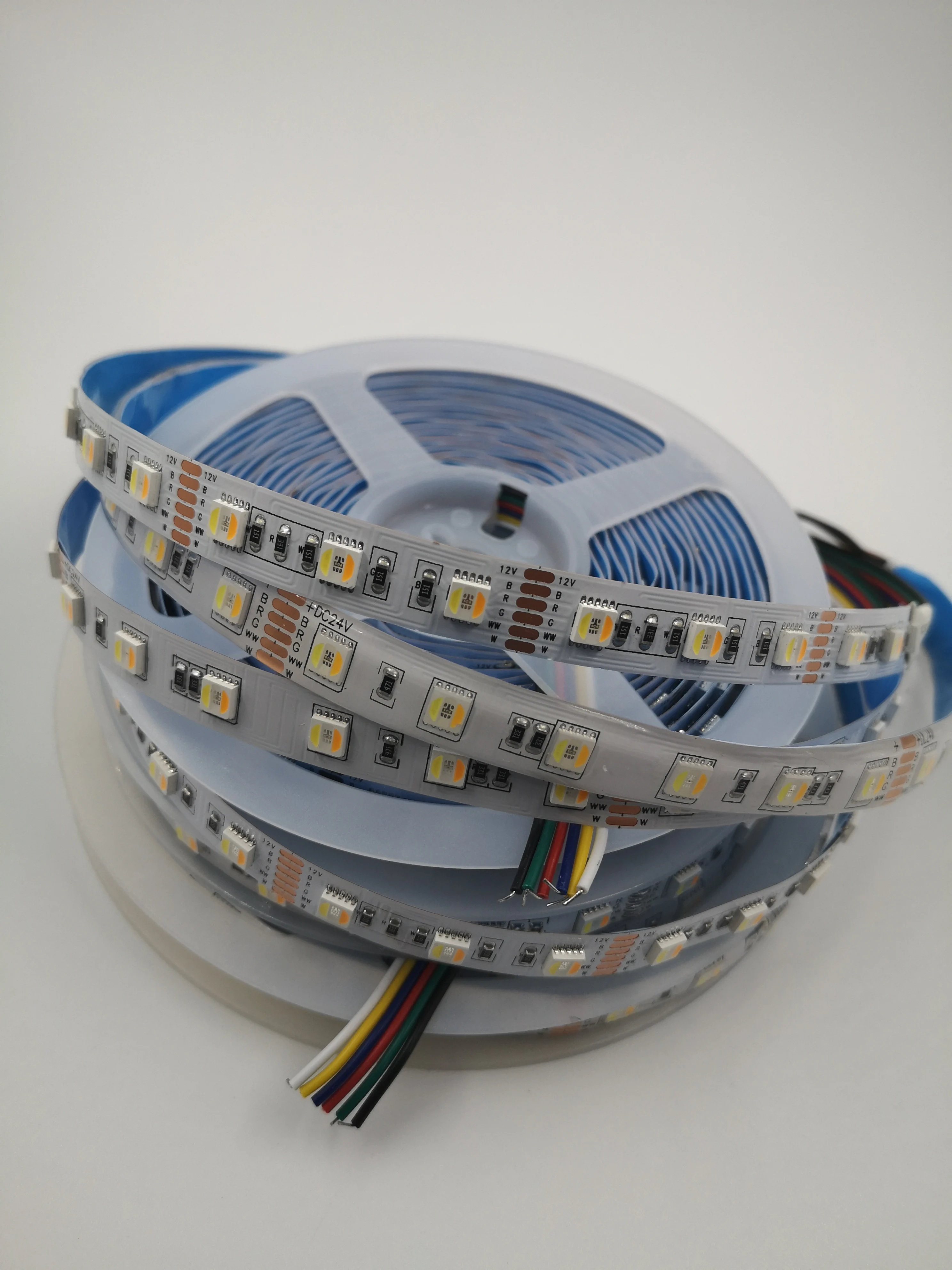 LED Light Strip 5050 SMD 5in1 CCT  DC12V 24V RGBCCT LED Flexible 60leds RGBCCT Chip RGBW+WW Flexible Led Tape Decorative Light