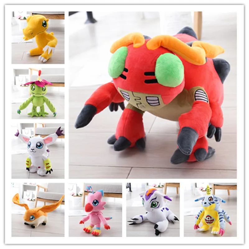 Cute Anime Digimon Adventure Patamon Agumon Tailmon Gomamon Piyomon Gabumon Tentomon Palmon Action Figure 33cm Plush Doll