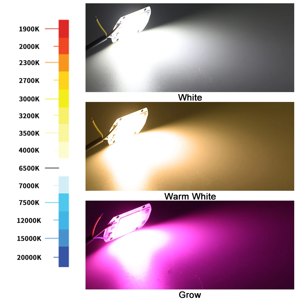 COB LED Lamp CHIP AC220V 110V LED lights 10W 20W 30W 50W COB Chip Hight Brightness Smart IC DIY Flood light Spotlight Floodlight