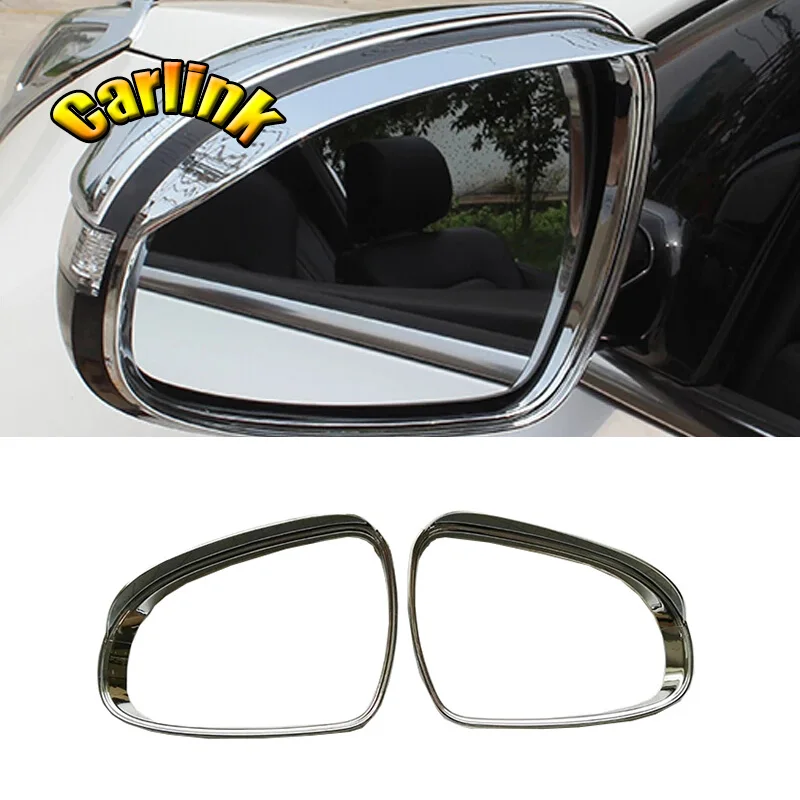 

For KIA Sportage 4 QL Kx5 2016 2017 ABS Chrome Car Rearview Mirror Rain Eyebrow Frame Cover Trim styling Auto Accessories 2pcs