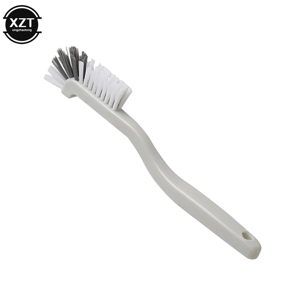 1Pcs Portable Kitchen Cleaning Brush  Brush Corner Brush Bending Handle Scrubber Curved Brush Bathroom Cleaning Accessories