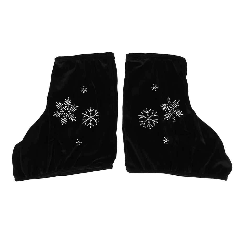 2pcs Ice/Figure/Roller Skate Boots Shoes Cover Protecting Tool with Snowflake Image, Rose Red, White, Black