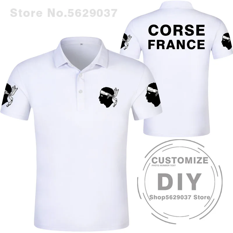 Corsica Polo Shirt Free Custom Made Name La Corse Polo Shirt Corsican Print Flag Word French Ajaccio Bastia Calvi Galeria Clothe