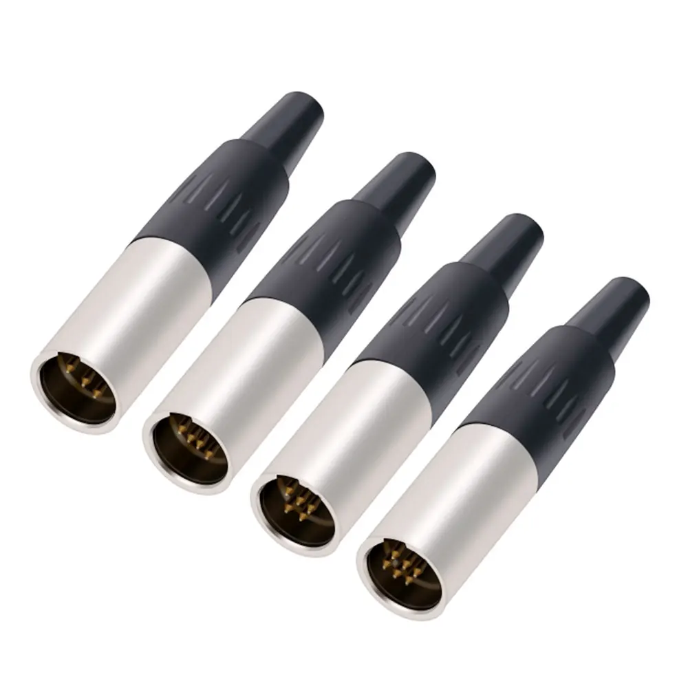 10pcs/lot Mini XLR 3Pin 4Pin 5Pin 6Pin Female Jack Plug Soldering MIC Cable Wire Connector Small XLR Socket Microphone Plug Jack
