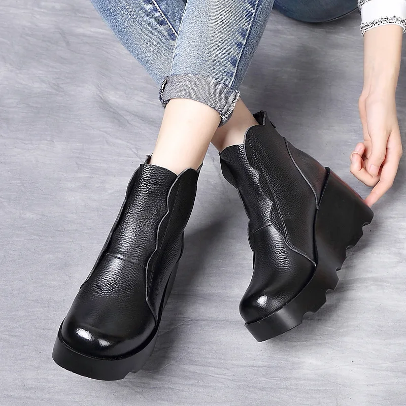 Xiuteng 2022 New fashion high-top Height increasing women\'s boots  winter thick-soled sell well casual women Booties