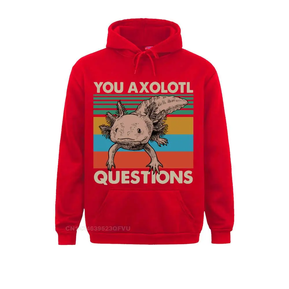 Bạn Axolotl Câu Hỏi Động Vật Người Yêu Cổ Điển Cho Nam Camisas Hombre Khoác Hoodie Đen Nam Có Mũ Trùm Đầu Hài Hước Unisex Nữ Dạo Phố