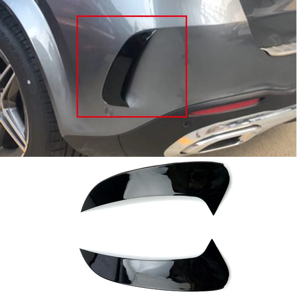 2Pcs Car Accessories Rear Bumper Fender Air Vent Outlet Cover Trim For Mercedes Benz GLE Class W167 V167 GLE350 GLE450 2020 2021