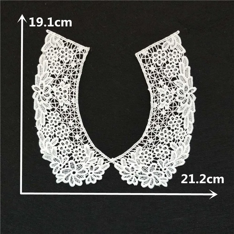 Lace fabric 2019 high quality White Laces collar Embroidery lace and ornaments for sewing Craft materials Dresses accessories