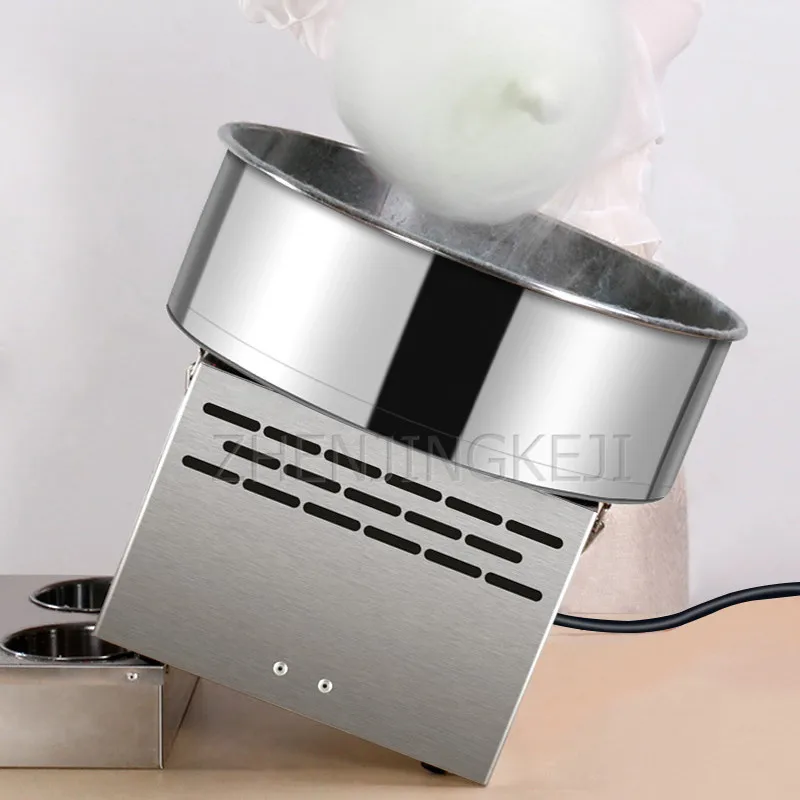 Máquina comercial de algodón de azúcar, dispositivo eléctrico para aperitivos frutales, totalmente automático, 220V, 1000W