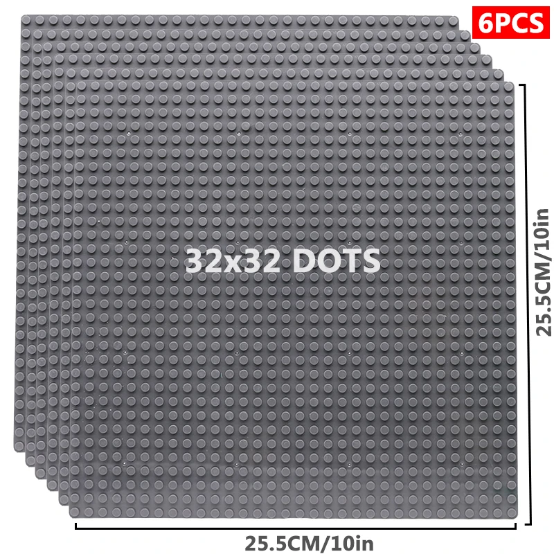 6 stks/set Bodemplaat 32*32 32*16 Studs Klassieke Figuren Bouwstenen Platen Bricks Grondplaat Blokken Kinderen speelgoed Voor Kid Geschenken