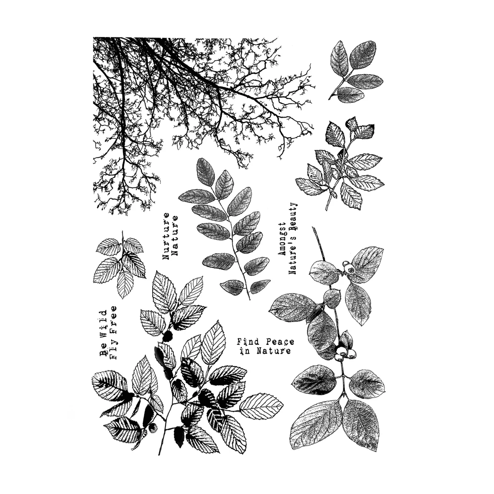 Leaf Clear Silicone Stamp/Seal for DIY scrapbooking/photo album Decorative clear stamp sheets A0459