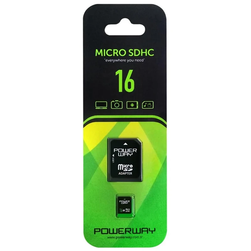 POWERWAY PWR-16 16GB MICRO SD MEMORY CARD (CLASS 10)