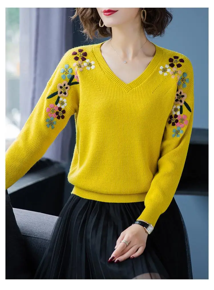 Women Striped Sweaters and Pullovers 2021 Fashion Female New Arrival Knitted Pullover Tops Loose Elegant Cotton Pull Jumper