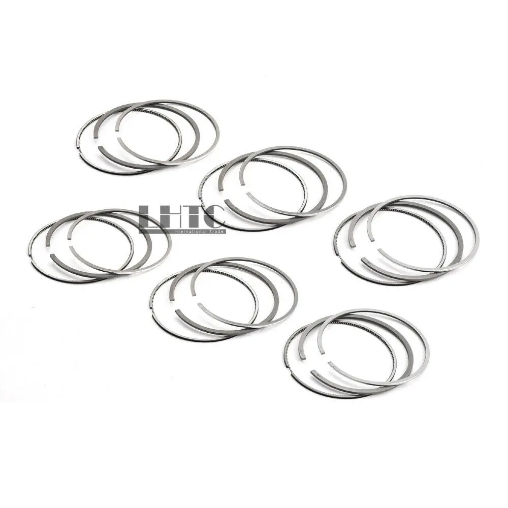 6 pcs 059198151P Genuine OEM Piston Rings Set 83.01mm For VW Touareg Phaeton Audi A4 A5 A6 A7 A8 Q5 Q7 3.0 TDI Diesel