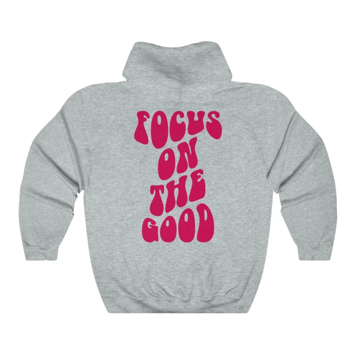 Sugarbaby Focus on the Good-Sudadera con capucha gráfica divertida, Sudadera con capucha estética de moda de manga larga, suéter de algodón para primavera, traje para mujer