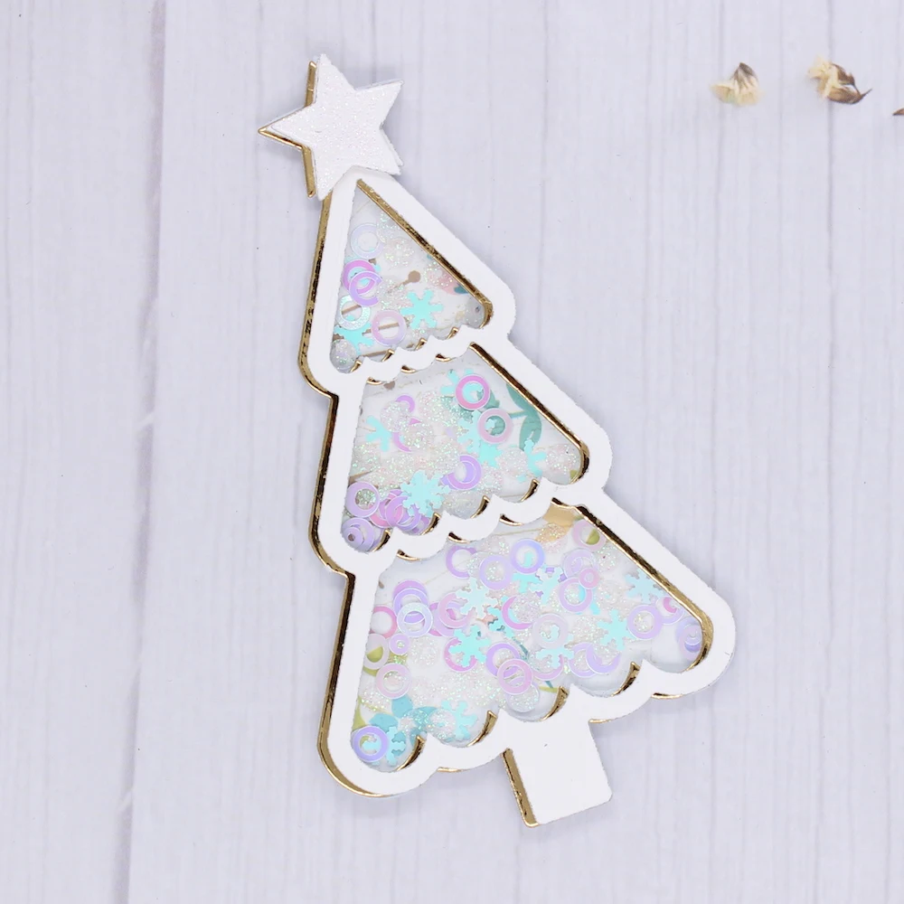 KSCRAFT Christmas Tree Shaker Metal Cutting Dies Stencils for DIY Scrapbooking Decorative Embossing DIY Paper Cards