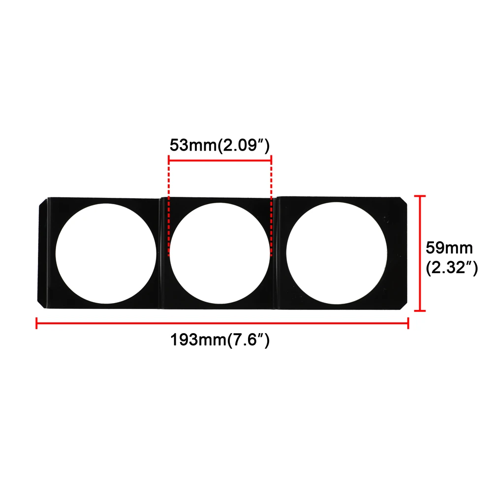 52mm 3 fori singolo DIN Radio Slot Face Triple Meter Panel Iron Mount nero per Auto Car Gauge Pod