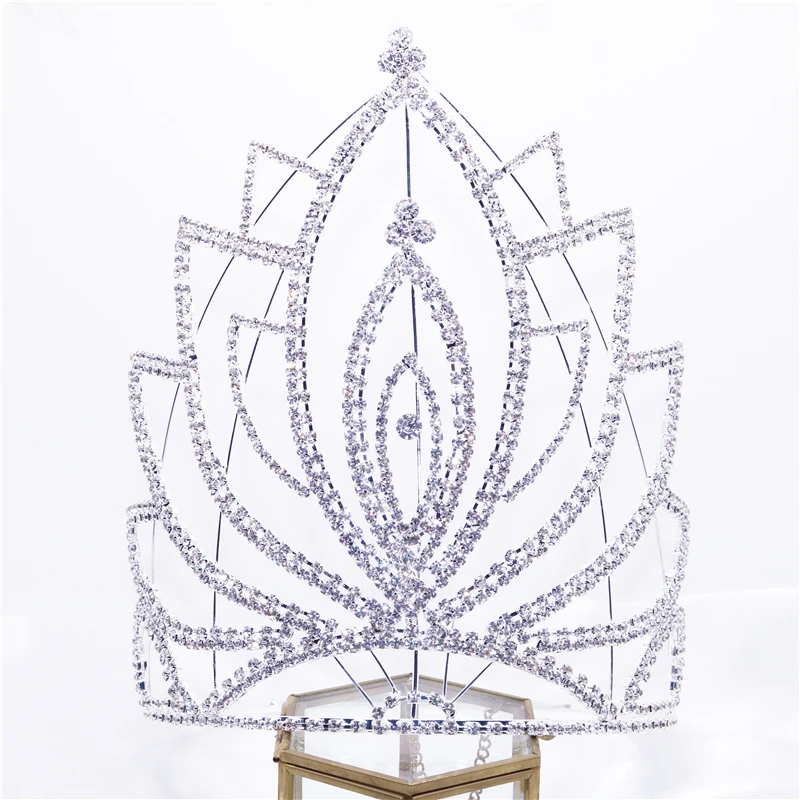 

Luxury And Elegant Women's Rhinestone Crown Charming Bride Exquisite Crystal Wedding Headdress Accessories Wholesale And Retail
