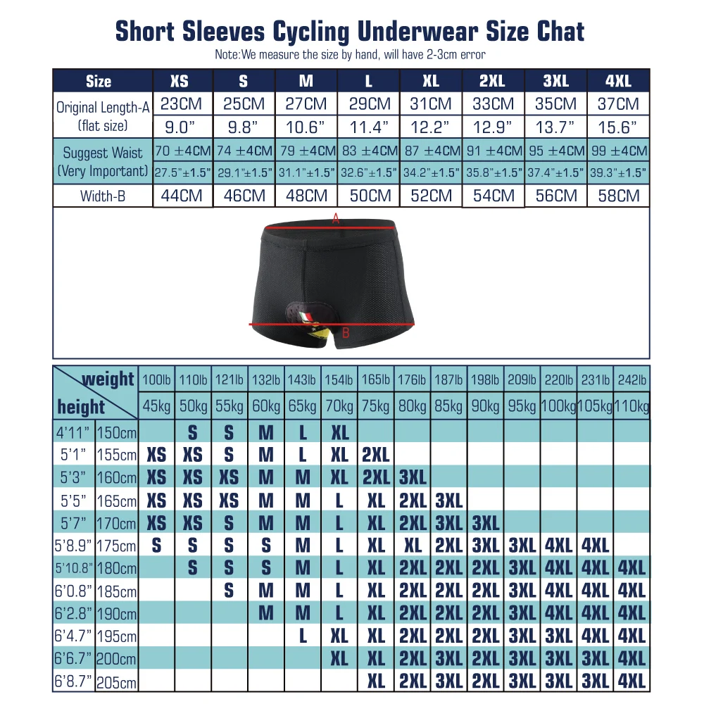 KEMALOCE Cycling Underwear Upgrade Gel Pad Cycling Shorts Shockproof MTB Bicycle Shorts Road 100% Lycra Black Bike Shorts