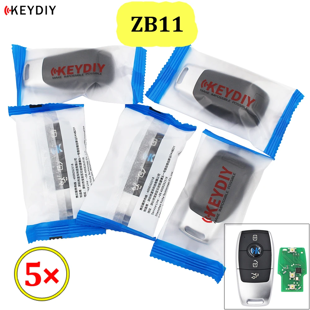 

KEYDIY Universal KEYDIY ZB11 KD Smart Key Remote for KD-X2 KD Car Key Remote Replacement Fit More than 2000 Models 5PCS/LOT