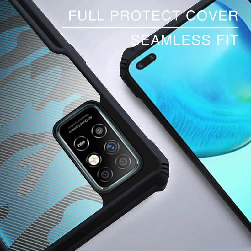 Rzants ل انفينيكس نوت 8i انفينيكس نوت 8 7 7 لايت حافظة صلبة التمويه بيتل صدمات سليم كريستال واضح غطاء funda الغلاف