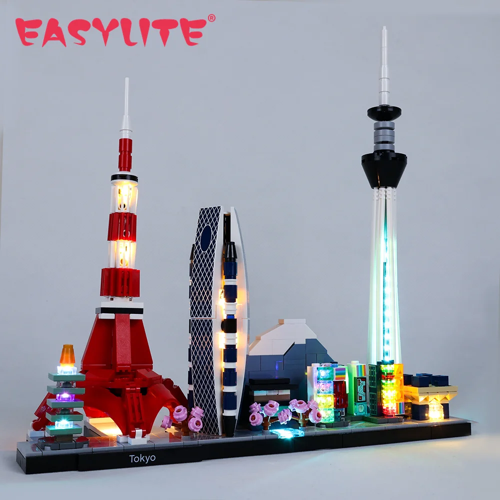 EASYLITE LED Light Set For 21051 Architecture Tokyo Skyline Souvenir DIY Toys Lighting Kit No Model