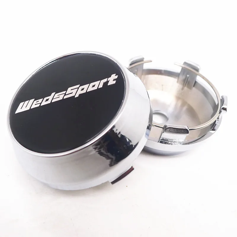 4pcs For 60mm 56mm WedsSpot Weds Sport Car Wheel Hub Rim Center Cap Cover 45mm Badge Emblem Sticker