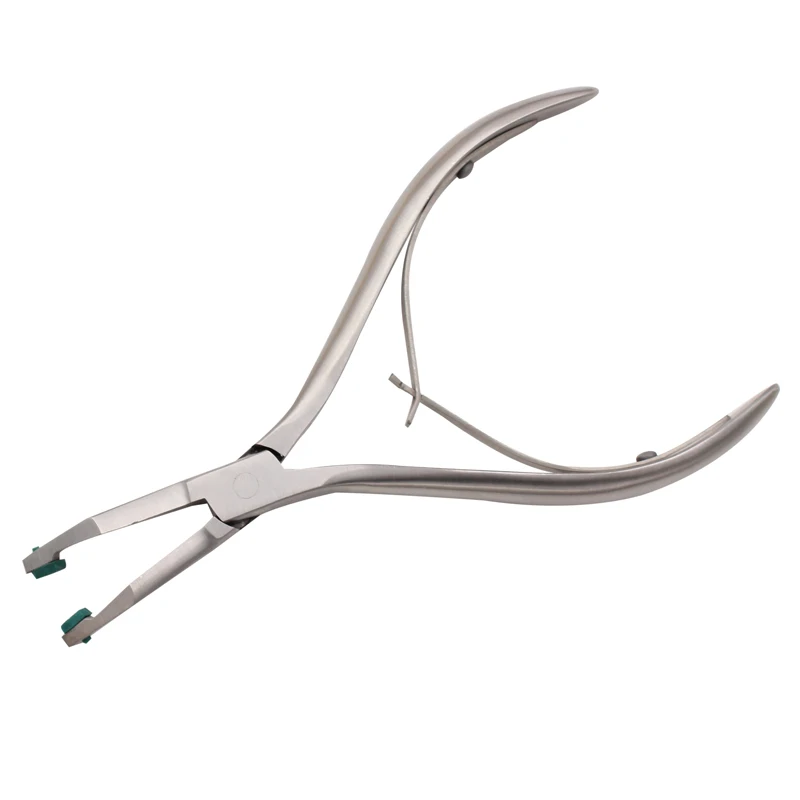 1pcs Dentist Stainless Steel  Tools Dental Crown Plier Remover With Green Rubber Tipped Durable