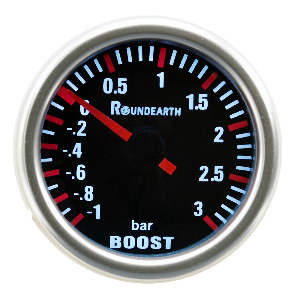 Dragon  Universal 52MM White Backlight Sunglasses Auto Car Turbine Turbo Boost Gauge -1~3 Bar Meter Free Shipping