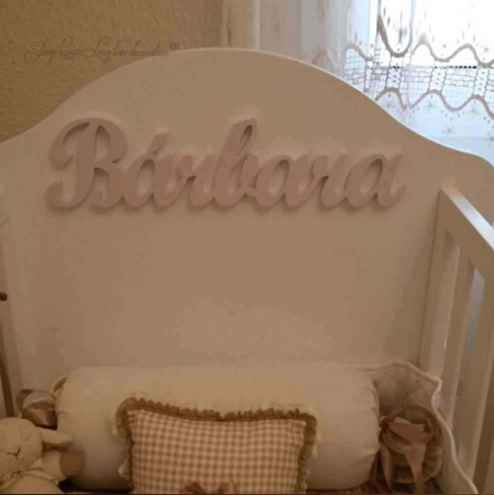 Personalized Baby Name Plaque, Wall Hanging, Wooden Wall Art, above a Bed Custom Children\'s Name