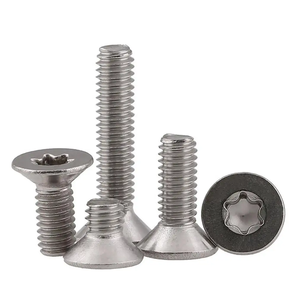 Countersunk Torx Button Machine Screw M2 M2.5 M3 M4 304 Stainless Steel Flat Head Six Lobe Anti Theft Security Screws