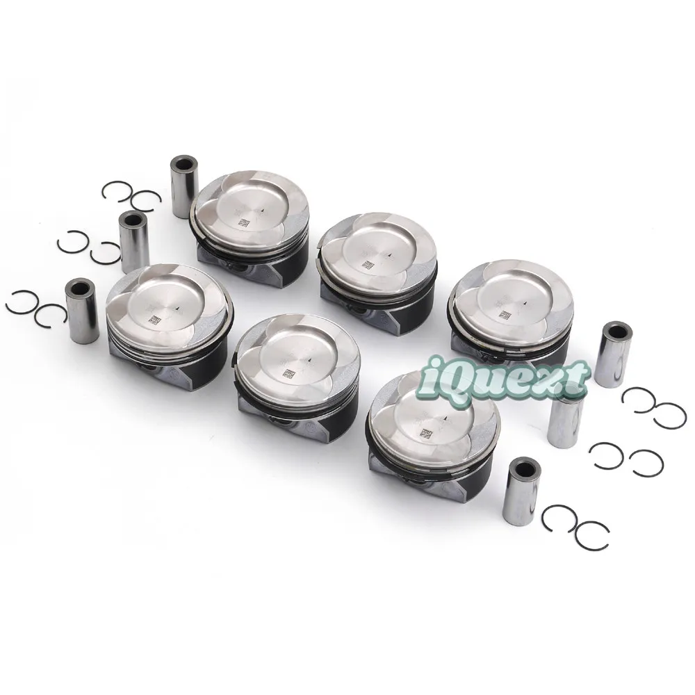 6x Pistons Rings Set Φ88mm 2760300700 for Mercedes-Benz W205 W212 X166 C43 E400 M276 3.0L 2996CC V6 DOHC Turbocharged Engine