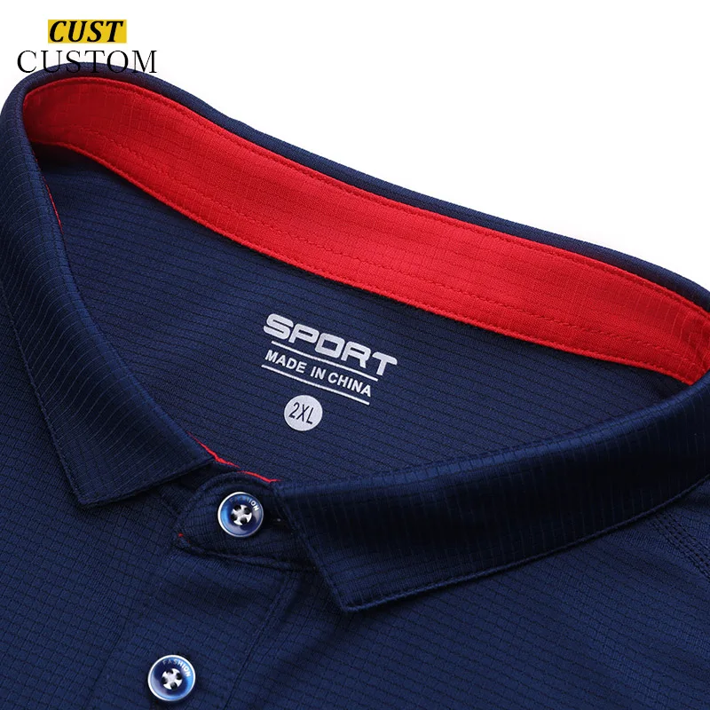 Customizable Male And Female Sports Polo, Company Logo/embroidery/personal Design. Breathable And Quick-drying 100% Fiber