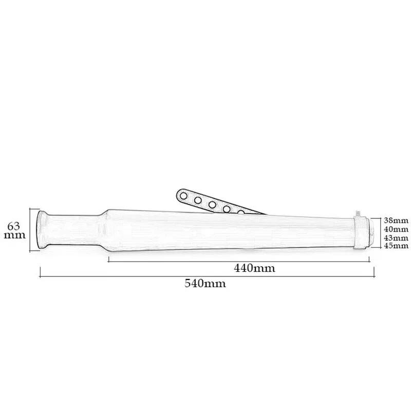 Universal Chrome Motorcycle Mufflers Silencer Motorbike Exhaust Pipe Megaphone Style For Chopper Bobber Cafe Racer