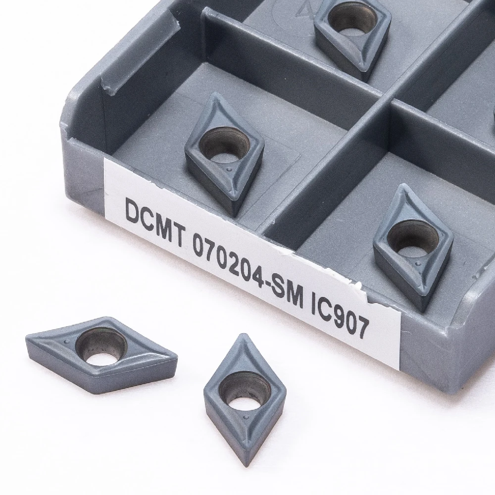 DCMT070204 SM IC907 IC908 tornio con inserto in metallo duro DCMT 070204 lega dura CNC taglio utensile per tornitura interna esterna in metallo