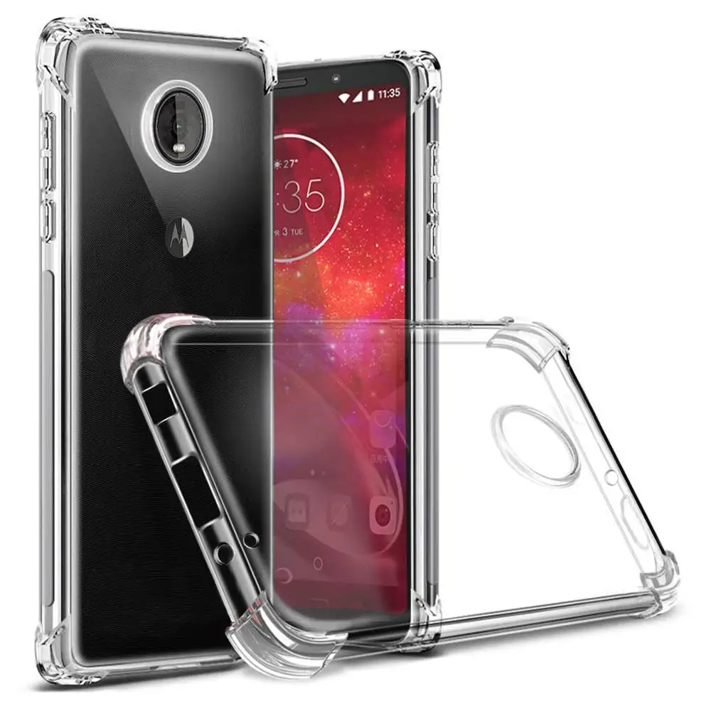 TPU Soft Cases For Motorola Moto Z4 Play Reinforced Corners Silicone Back Cover Rubber Bumper Protective Case on Moto Z4 Bags