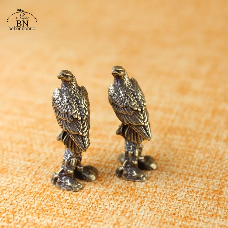 

Handmade Brass Eagle Ornaments Accessories Vintage Pure Copper Bird Desk Decor Accessories Animal Home Decoration Mini Figurines