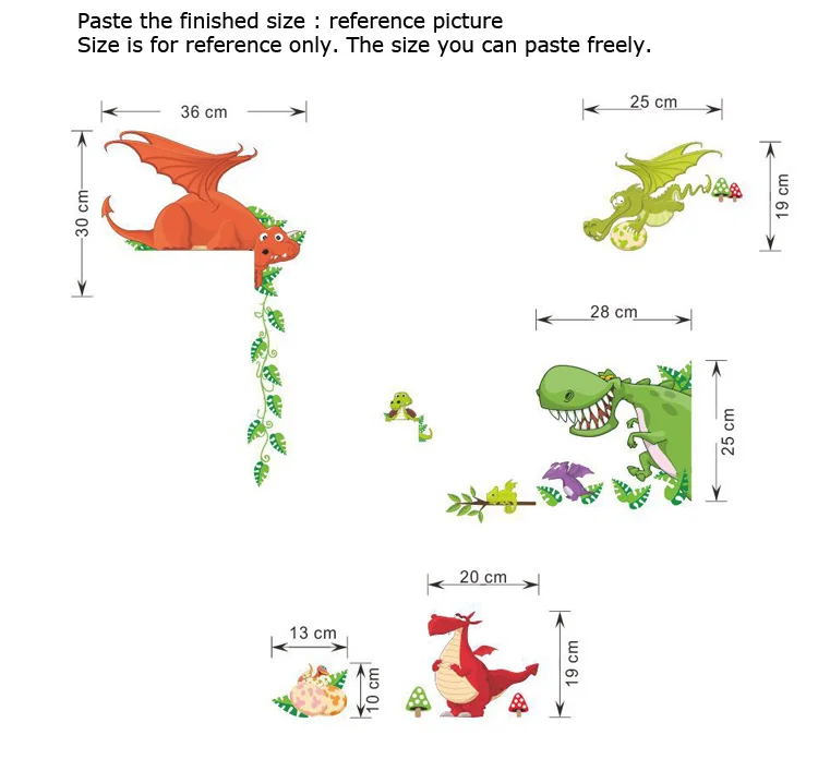 Cartoon Dinosaurier Zoo Wandaufkleber für Kinderzimmer Schlafzimmer Dekoration Wandbild Kinderzimmer Dekor Tiere Schrank Selbstklebende Tapete – Detail 2