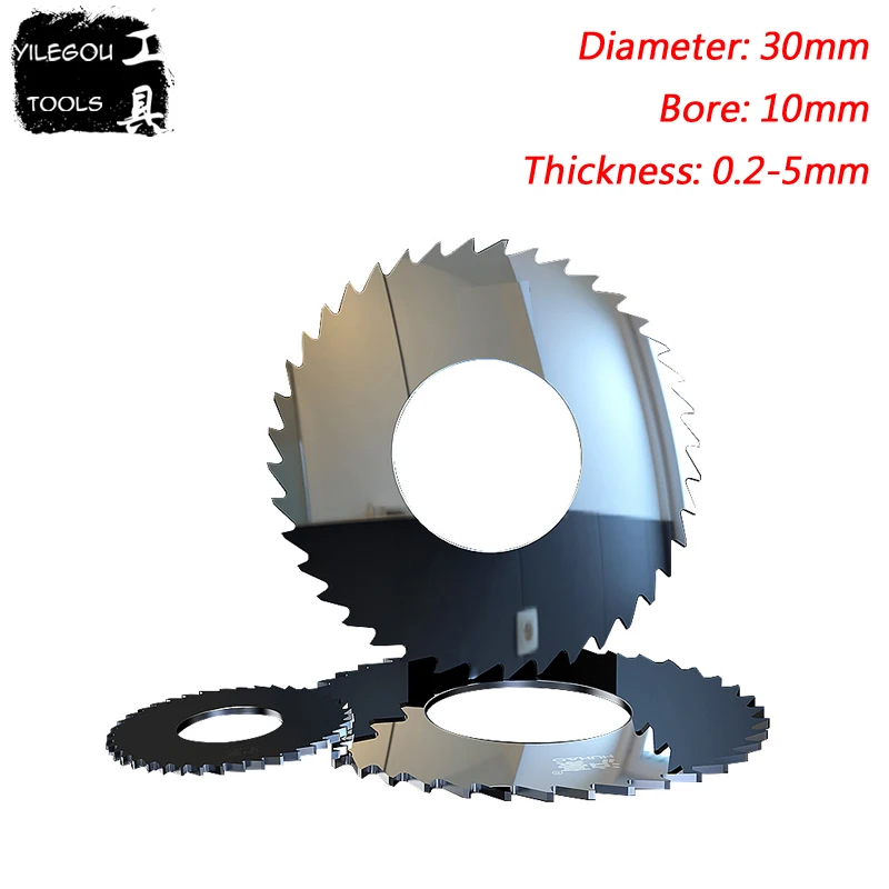 

30x10mm Solid Tungsten Carbide Steel Circular Saw Blades 30mm*45 Teeth Tungsten Steel Milling Cutter, Thick 0.2-5mm, (Bore 10mm)