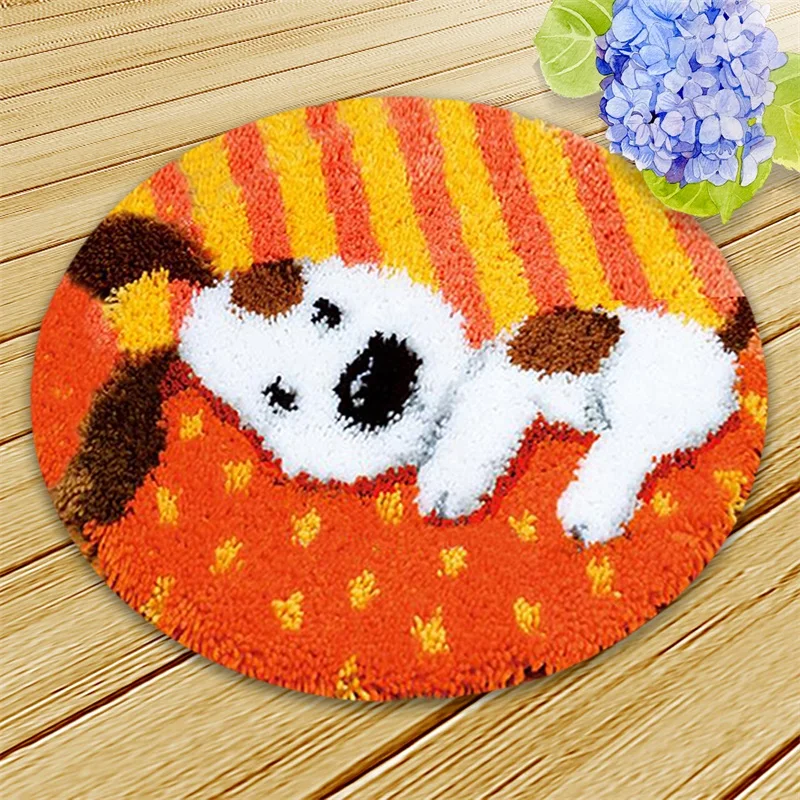 Carpet Embroidery Latch Hook Kit Foamiran Cartoon Animal undefined Latch Hook Rug Button Pad Package Smyrna Package Carpet