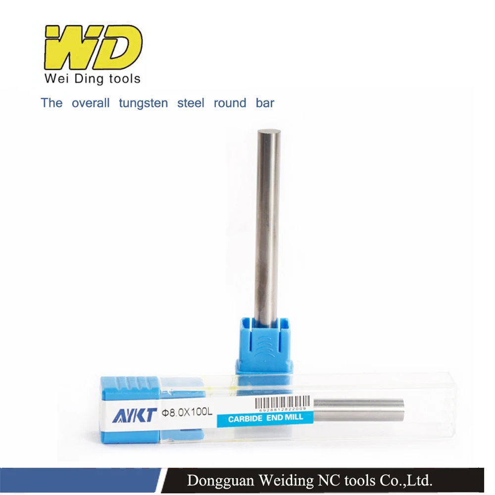 Barra redonda do carboneto da haste do carboneto da resistência contínua da resistência do desgaste alta barra das hastes redondas do cnc de aykt 1 pces ferramentas de trituração 2mm 3mm 4mm 5mm 6mm