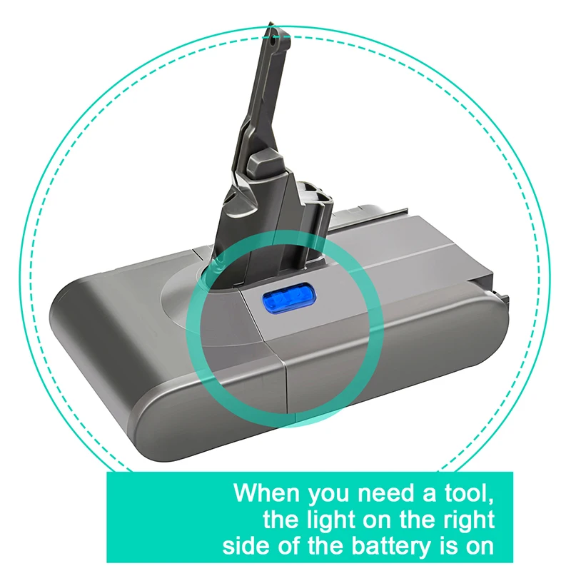 Battool 21,6 V 6000mAh Ersatz Batterie für Dyson V8 Absolute Handheld Staubsauger Dyson V8 Ersatz Batterie V8 serie SV10