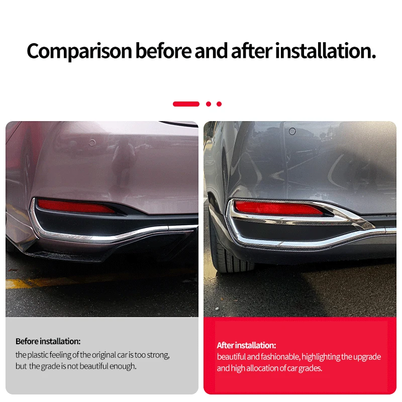 Fog Lamp Cover For Tail Light For Lexus ES 200 260 300H 2018-2025 ABS Rear Tail Fog Trim Exterior Decorative Accessories