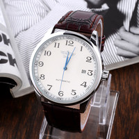 Gorben Leather Strap Men Skeleton Automatic Mechanical Watch Luxury Man Business Sport Wristwatches Male Wrist Watch