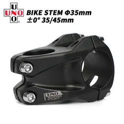 UNO NEW Bicycle Handlebar Stem 35mm Bar Clamp Mountain Road Bike Stem 0 Degree 35/45mm Short Stem Bicycl Parts Vástago De Bicicl