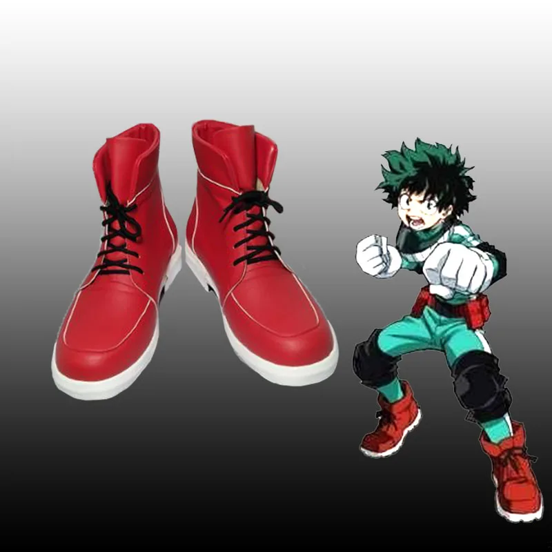 Anime My Hero Academia Midoriya Izuku Cosplay Red Shoes Custom Made