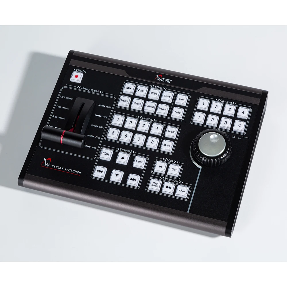 Winwet HY-SMP880 Mini Control Panel of Vmix Slow Motion Switcher Real Time Live broadcast Playback Systems repaly Keyboard