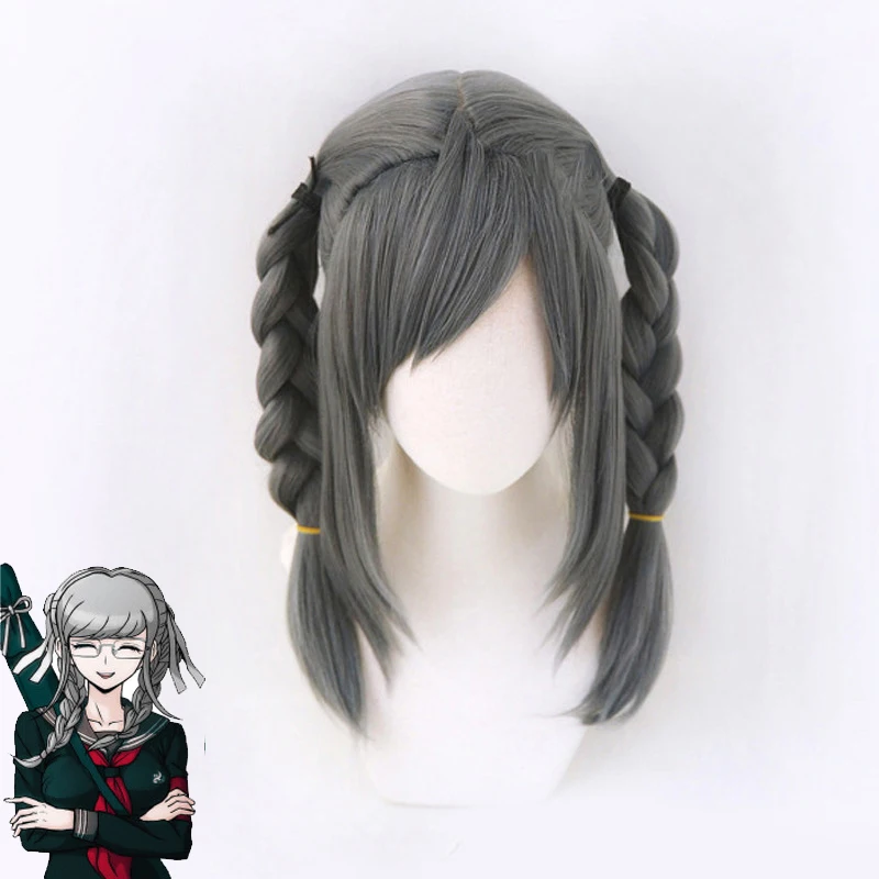 

Danganronpa Peko Pekoyama Braids Wig Cosplay Costume Anime Super Dangan Ronpa Heat Resistant Synthetic Hair Women Wigs + WIg Cap