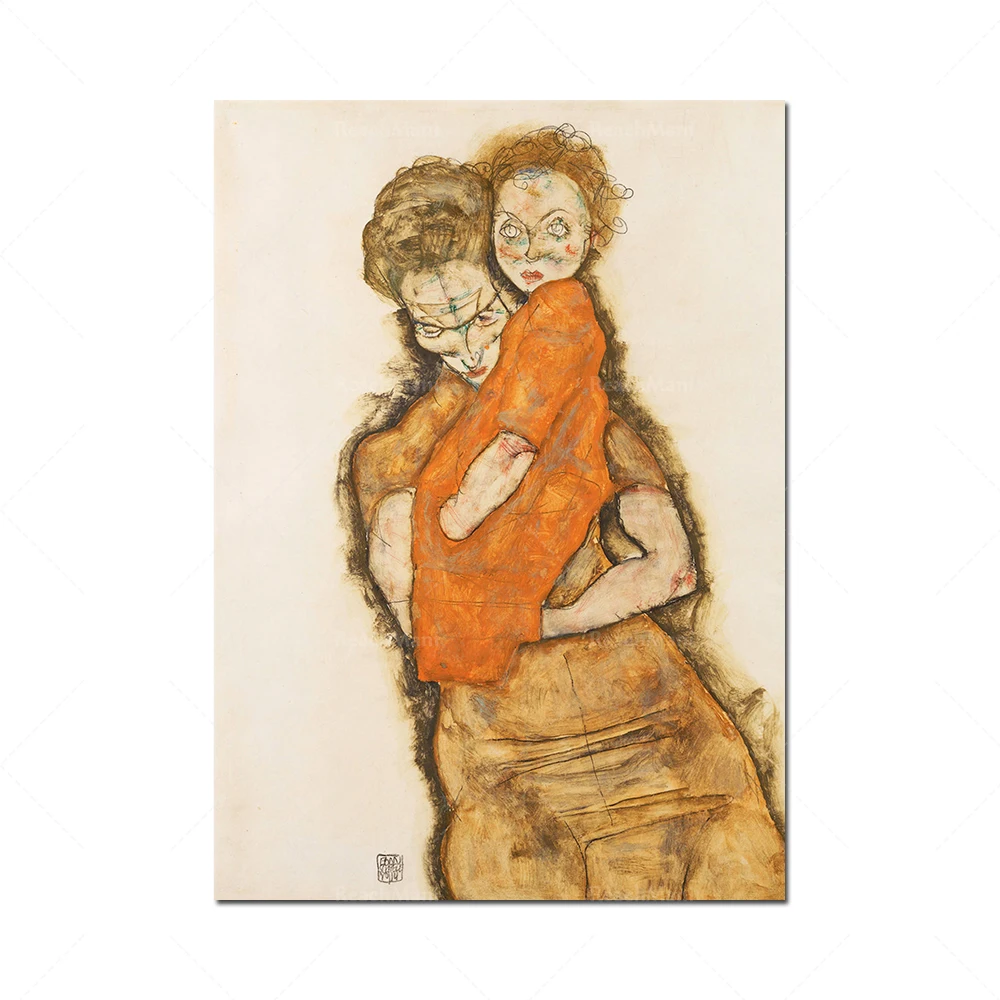 Egon Schiele--Classic painting photo poster printing art gift wall home decoration