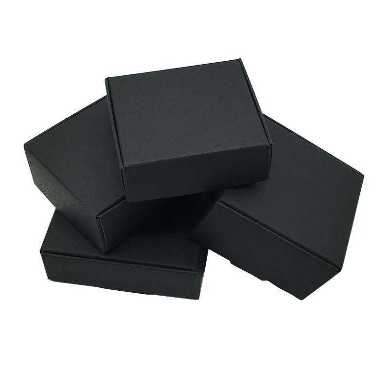 

30Pcs Classic Black Gift Box Packing Box Present Paper Box Carton Handmade Mini Small Paper Boxes